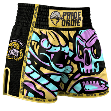 Pride Or Die cold instinct Thai shorts - black